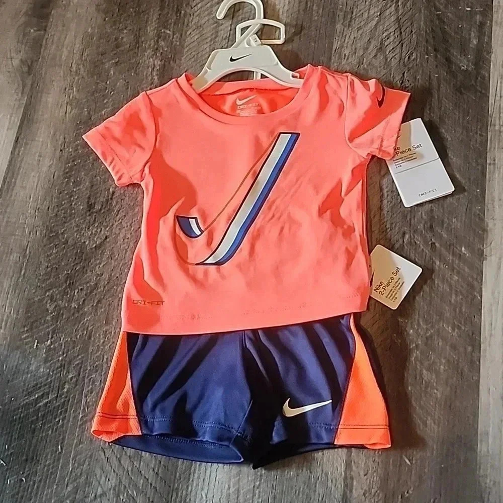 NIKE 2 PIECE SET MIDNIGHT NAVY SIZE 12M